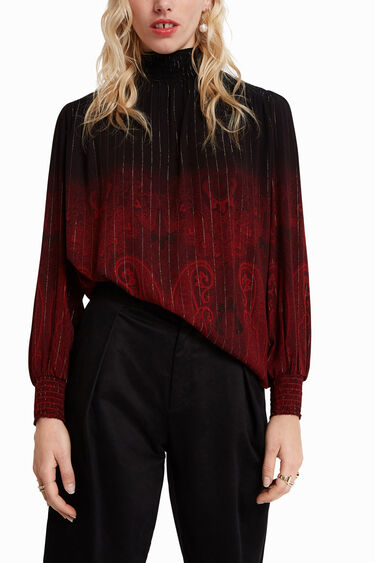 Blusa loose paisley y lúrex | Desigual