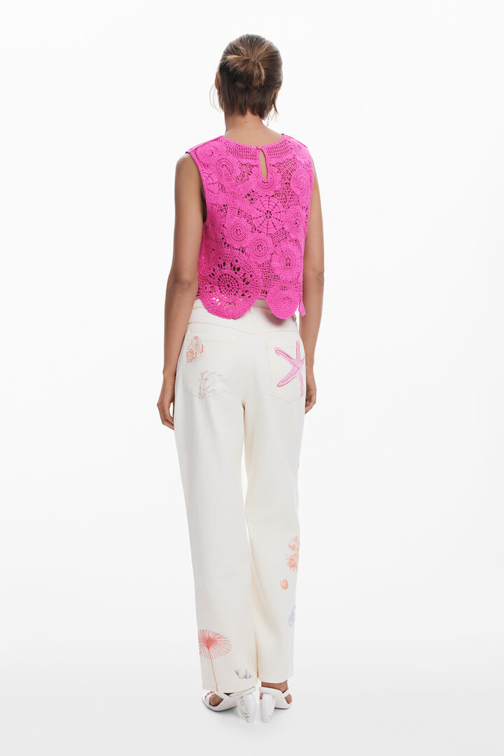 Cropped horgolt felső | Desigual