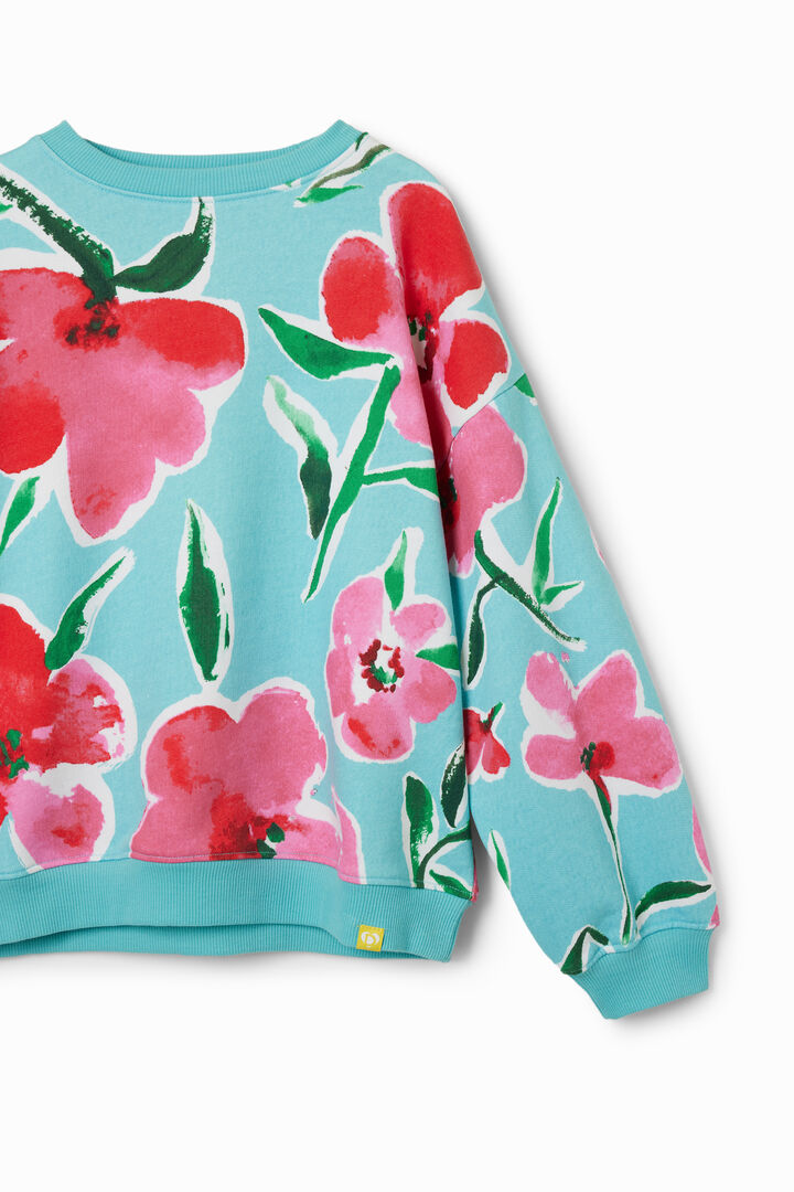 Sweat-shirt oversize fleurs | Desigual
