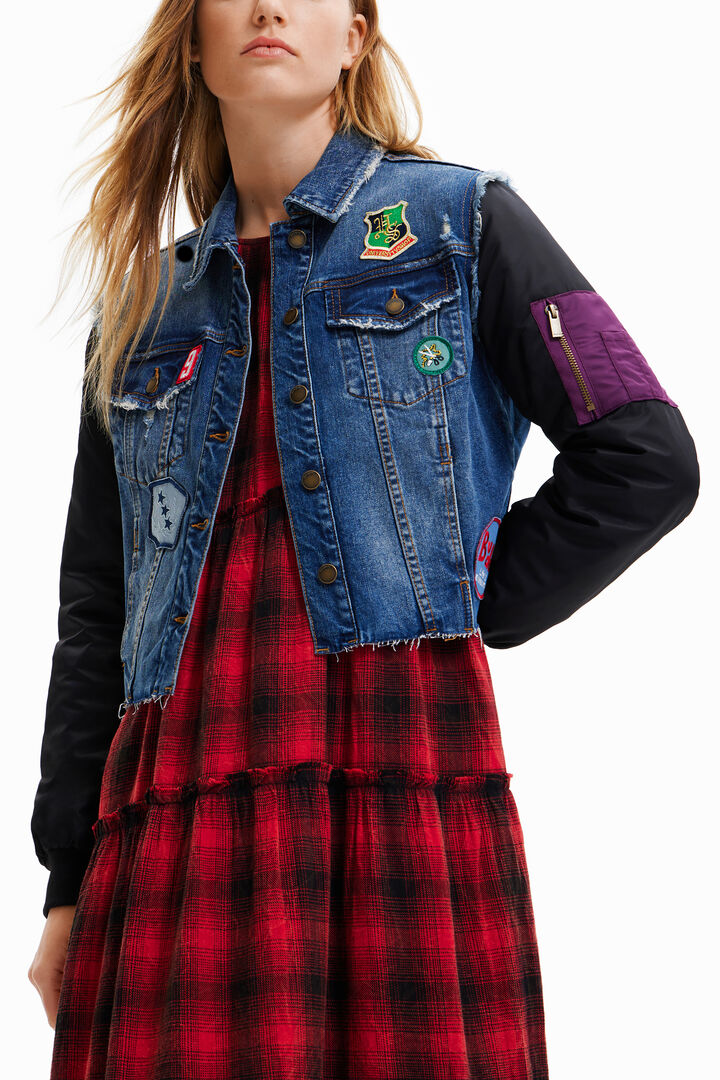Hybrid denim bomber jacket | Desigual