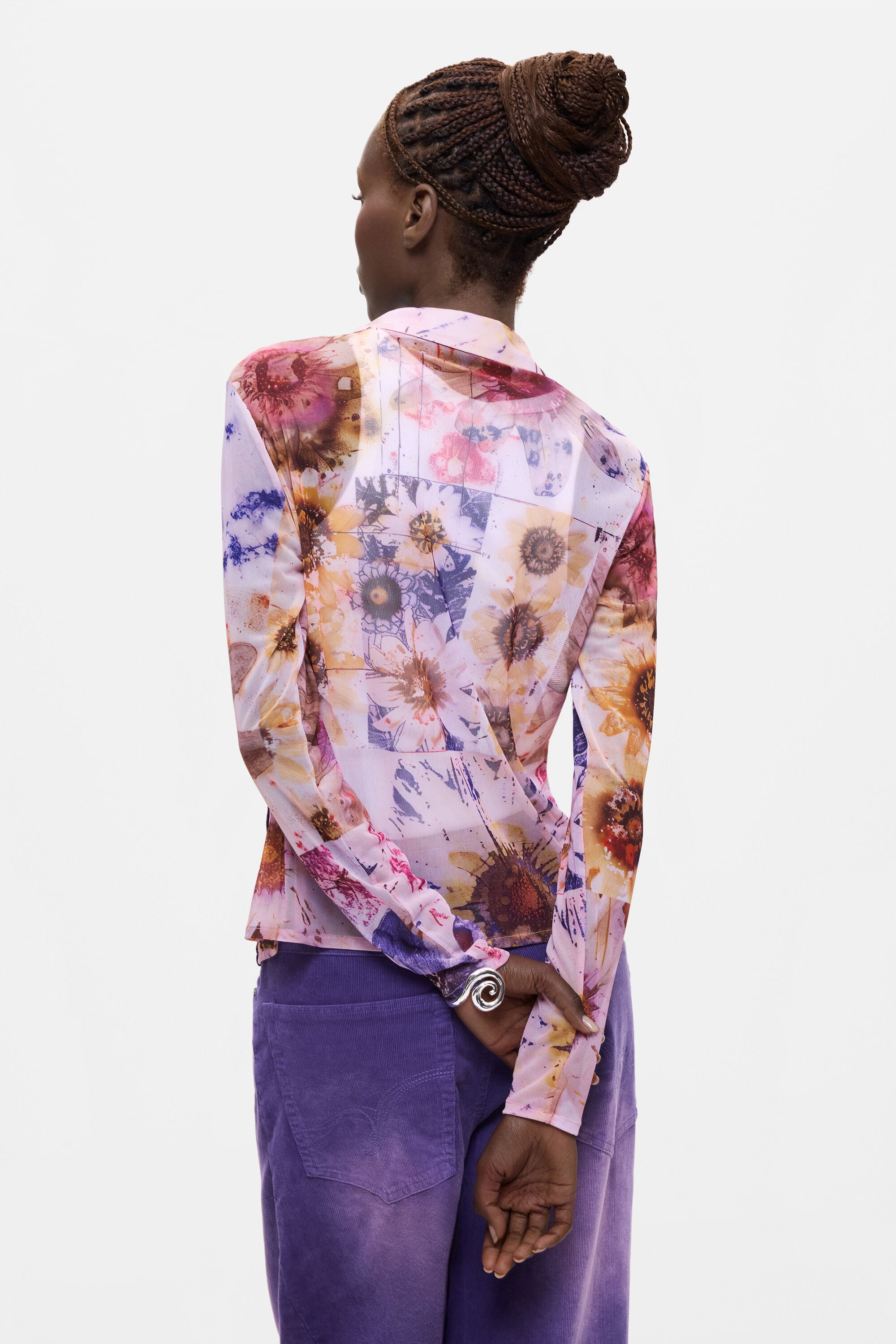 プリント柄長袖シャツ マルチカラー 女性用 I Desigual.com
