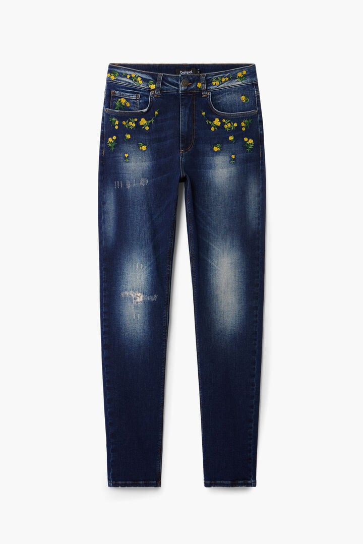 Floral denim pants | Desigual