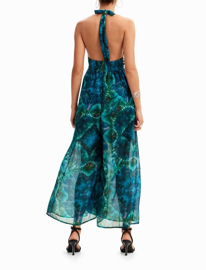 Vestido maxi halter arty tie-dye | Desigual