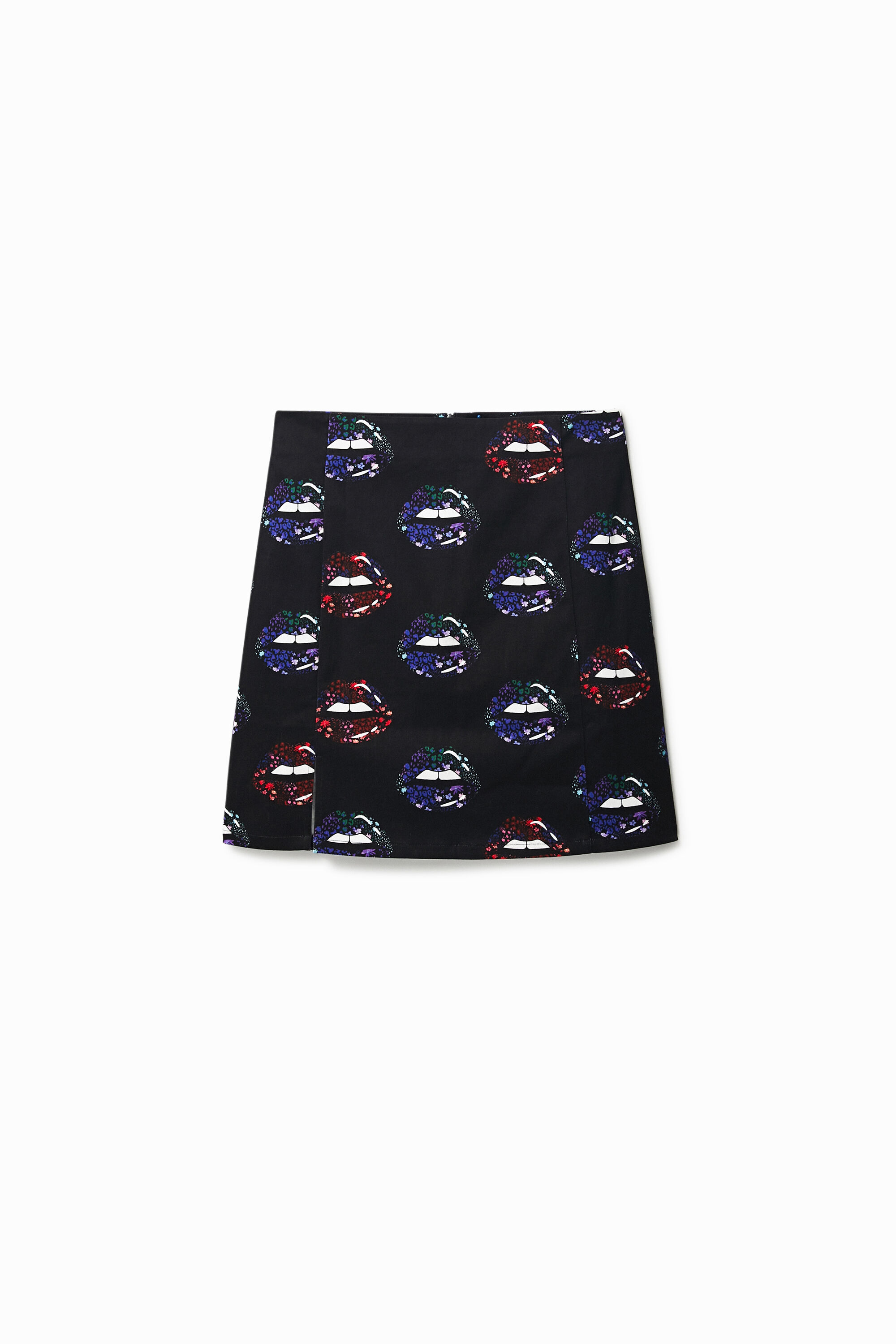 Desigual Slim Lips Miniskirt In Black