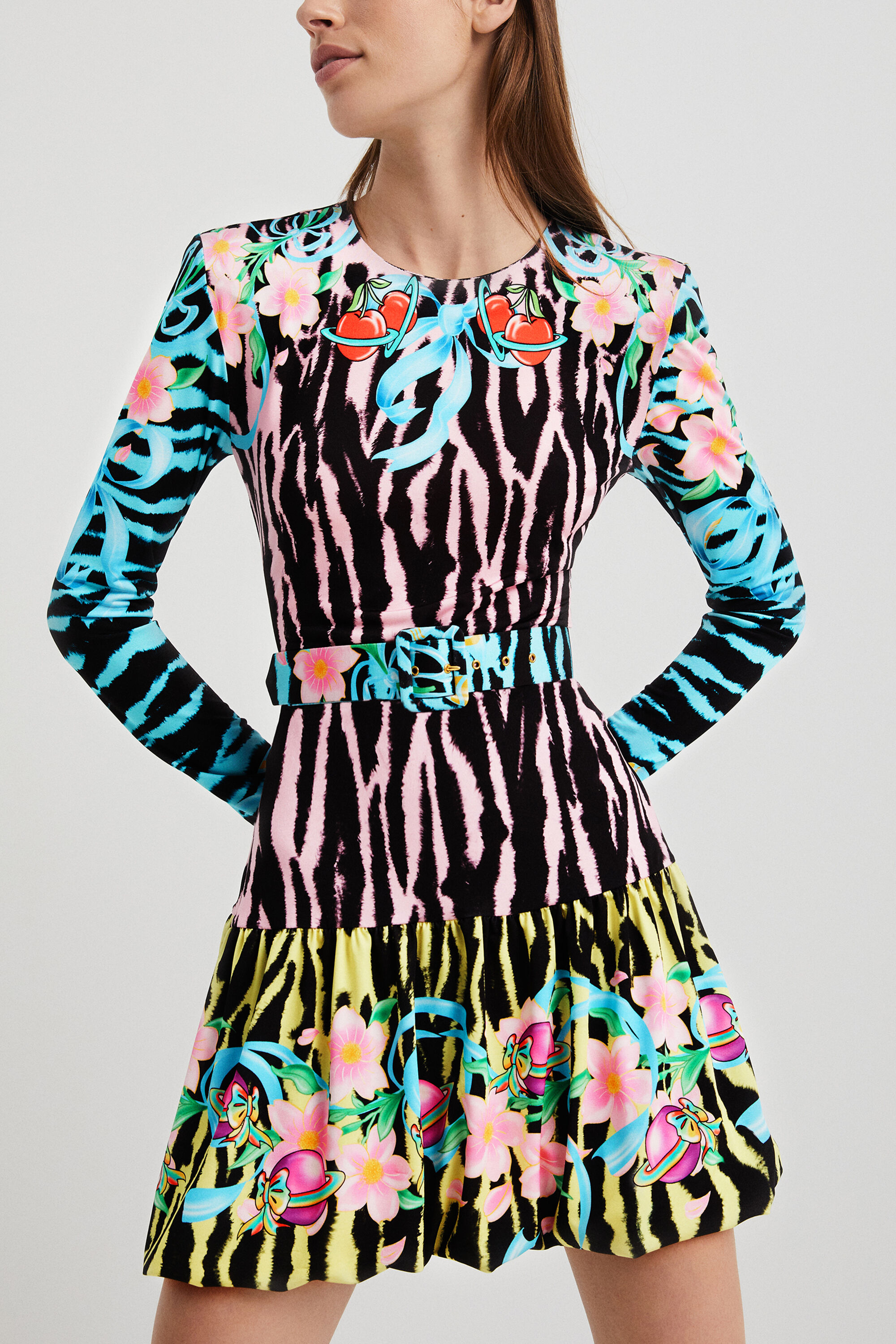 Zebra slim short dress | Desigual.com