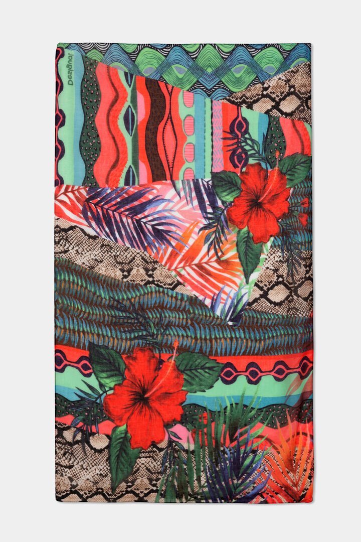 Foulard rectangular exótico | Desigual