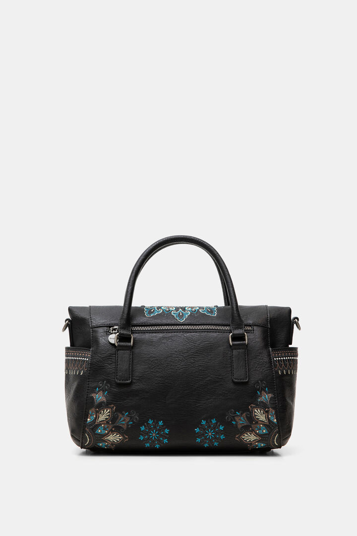 Bolso de mano de piel sintética bordado | Desigual