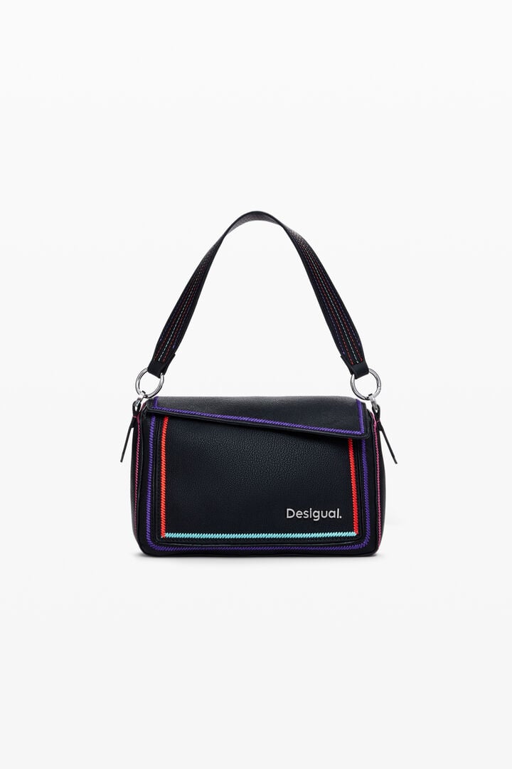 Bolso de mano multilineal cremallera | Desigual