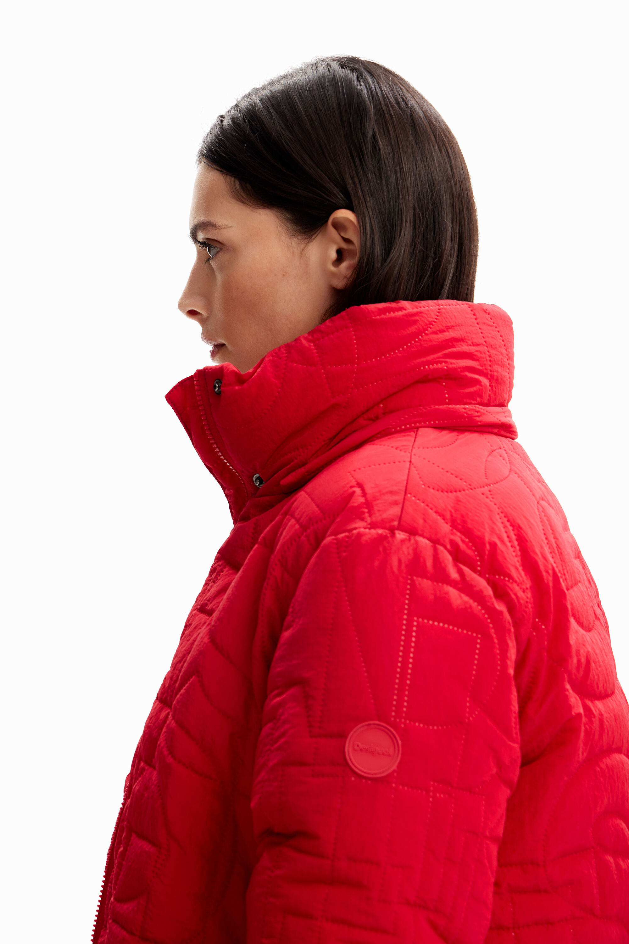 Desigual red sales puffer coat