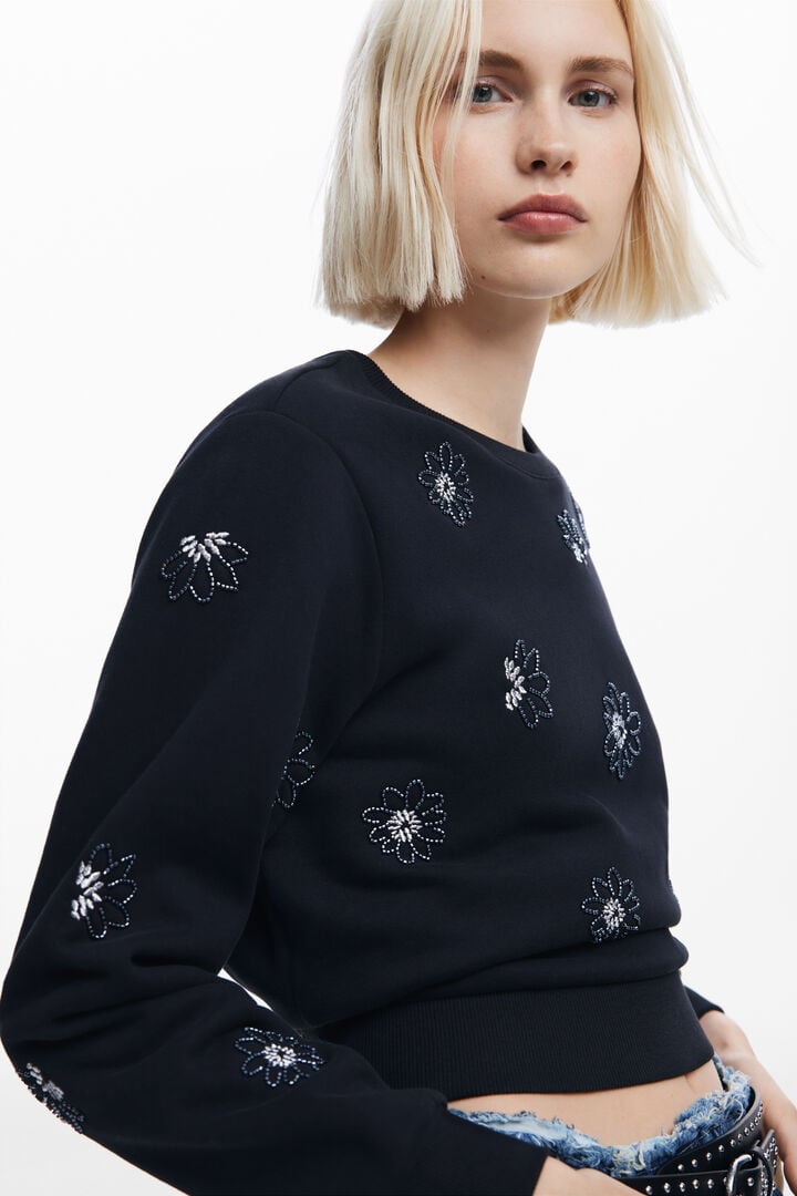 Jewel flower sweatshirt | Desigual