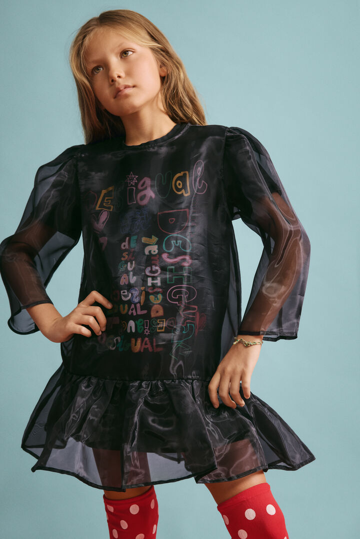 Vestit màniga 3/4 lettering | Desigual