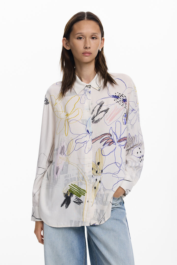 Camisa fluida collage