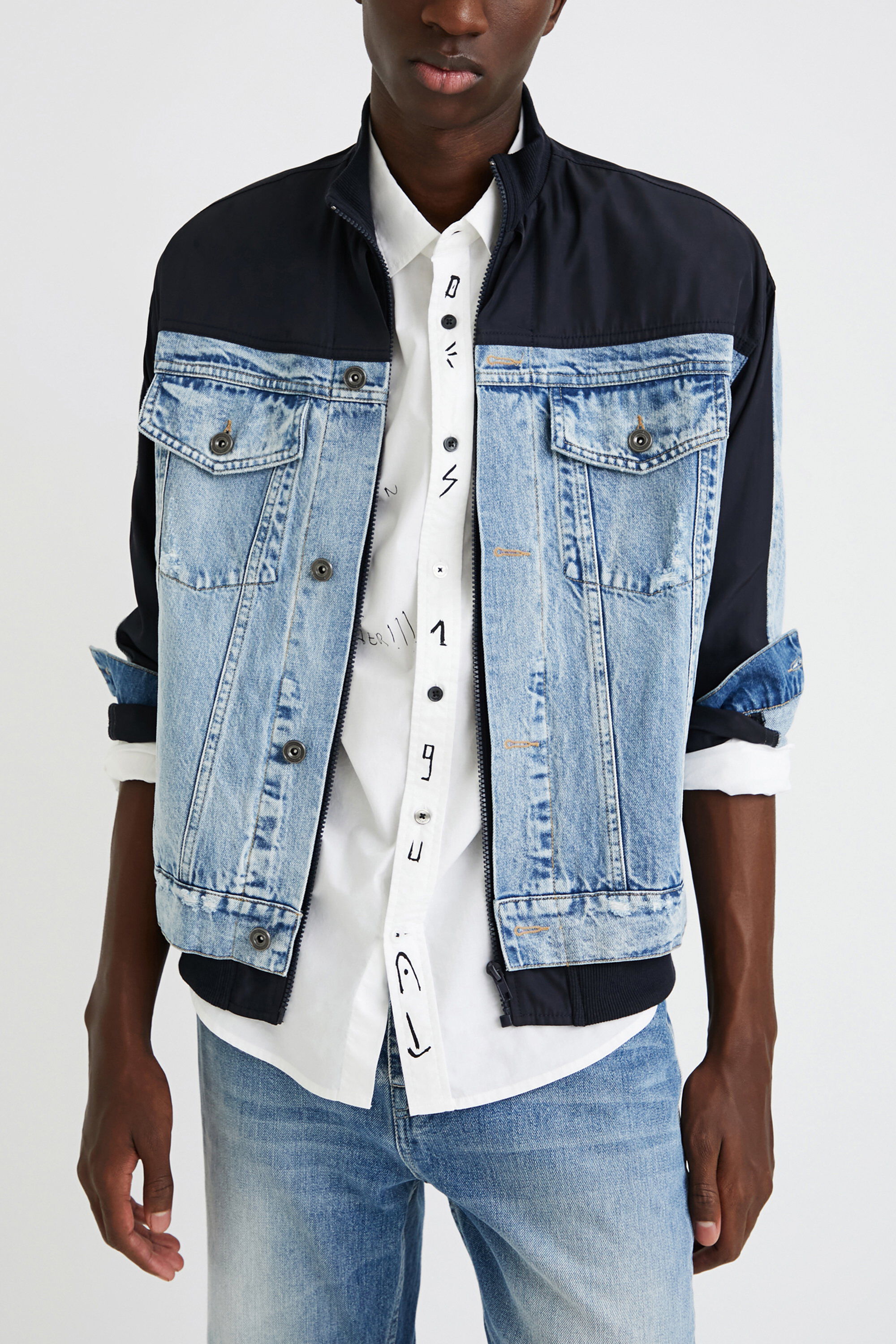 Veste en jean sportive
