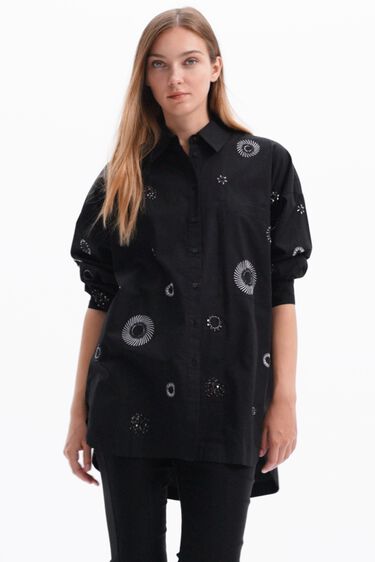 Oversize embroidered shirt | Desigual
