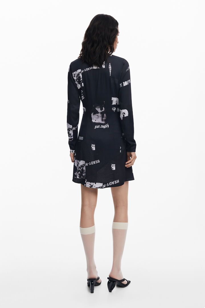 Kurzes Zeitungs-Kleid | Desigual