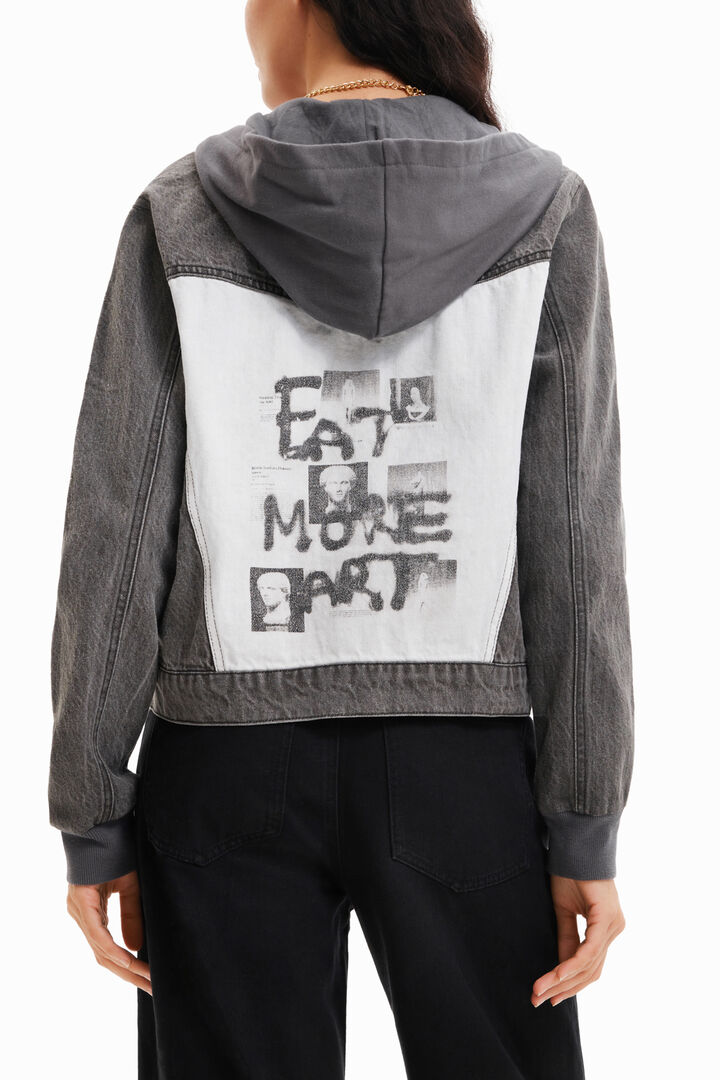 Sudadera corta híbrida "Eat More Art" | Desigual