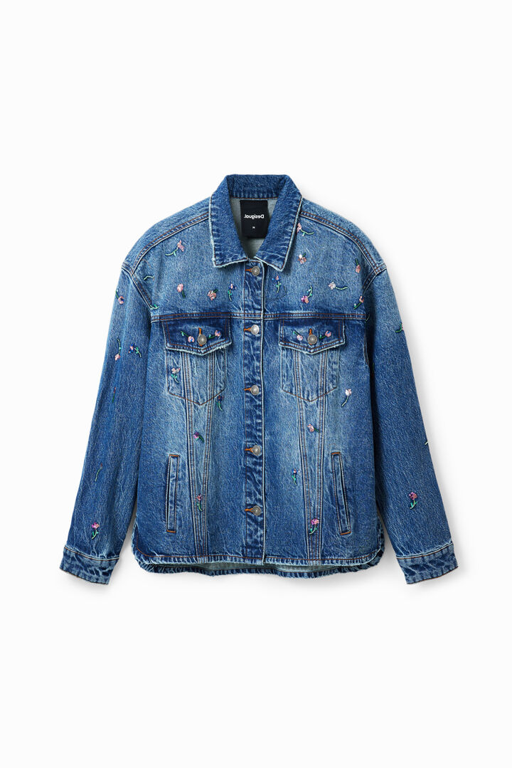 Floral denim trucker jacket | Desigual