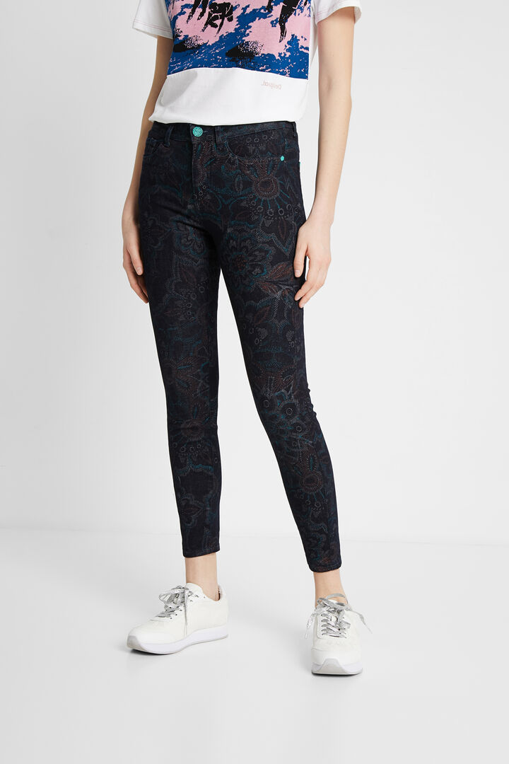Skinny floral trousers | Desigual