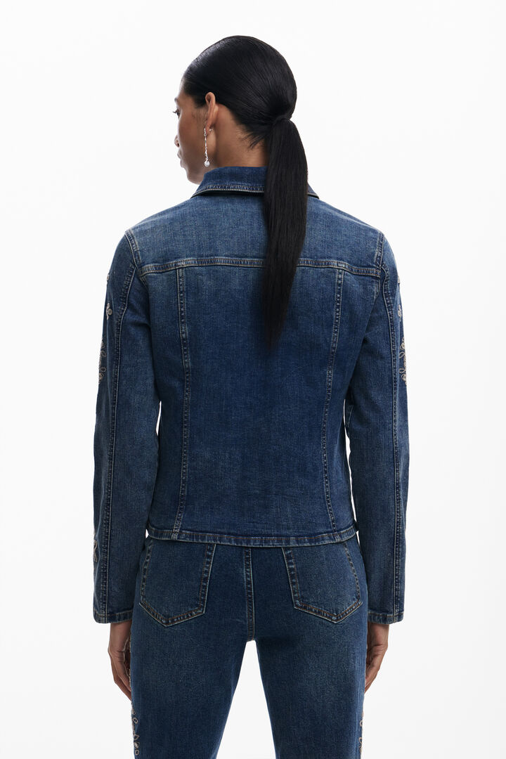 Embroidered denim jacket | Desigual