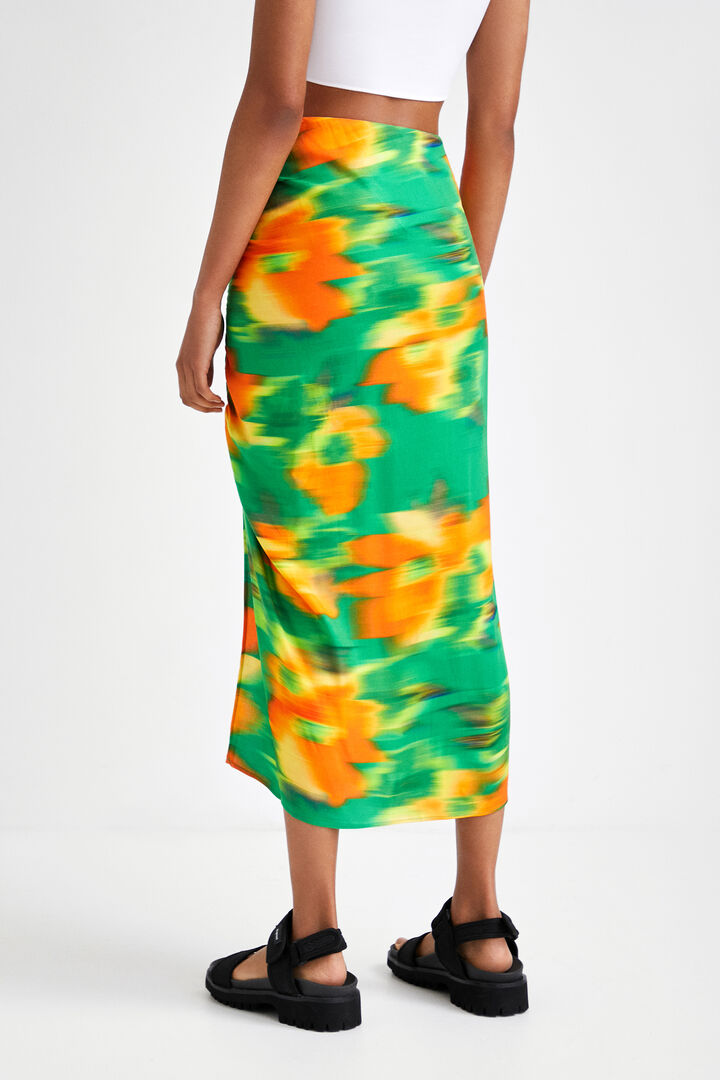 Slim midi skirt with slit | Desigual
