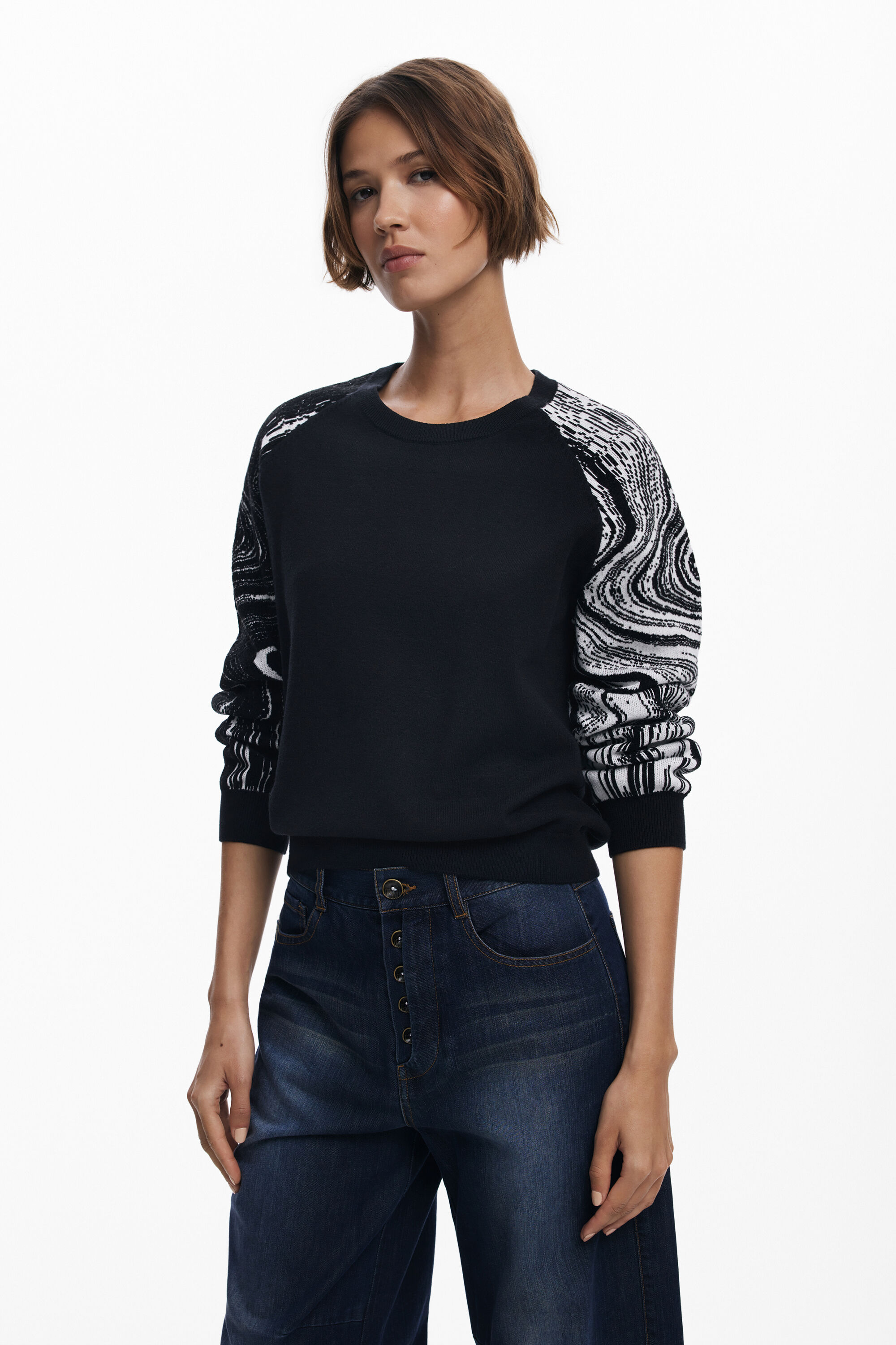Pull manches marbrées - Desigual - Modalova