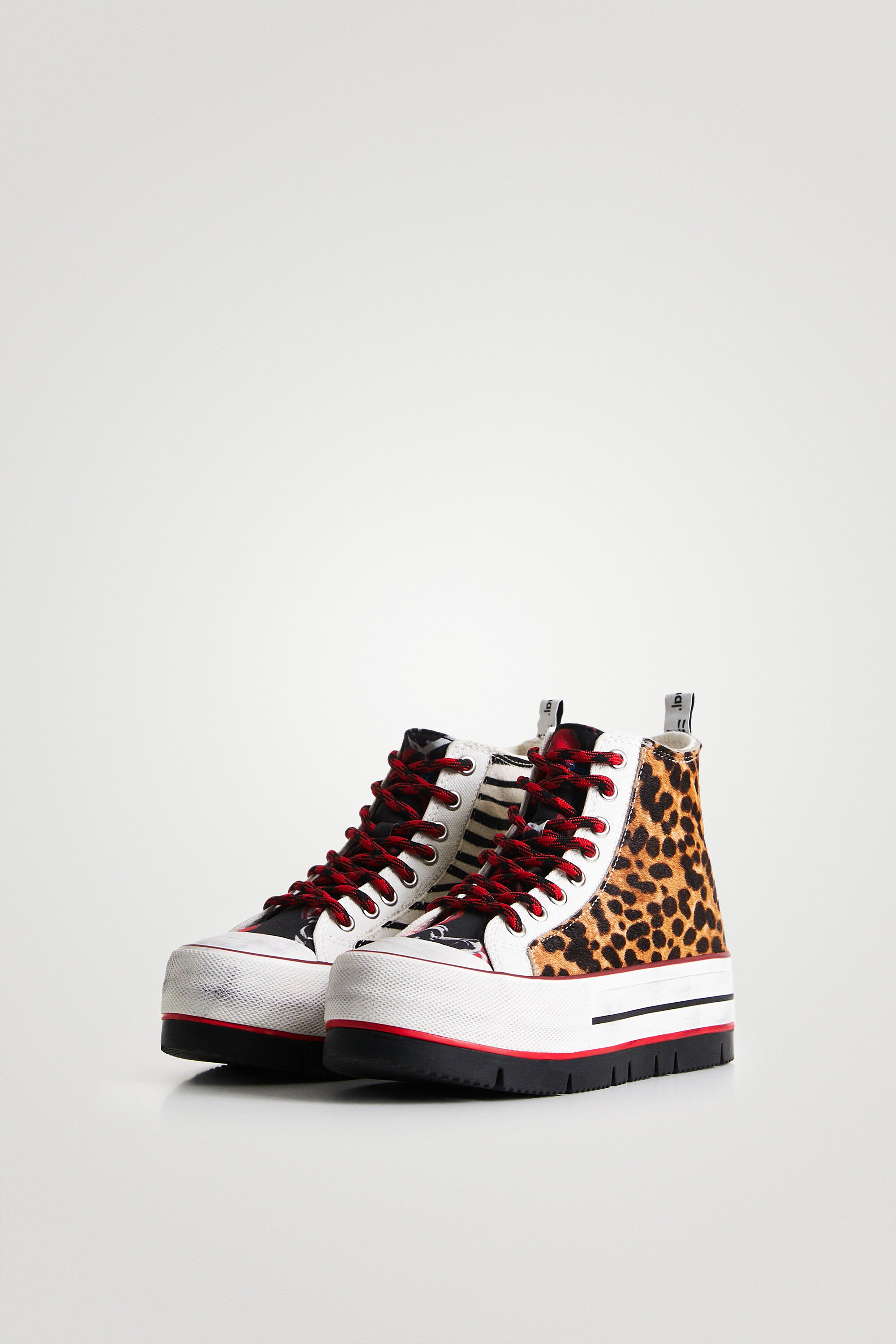 High top store platform sneakers
