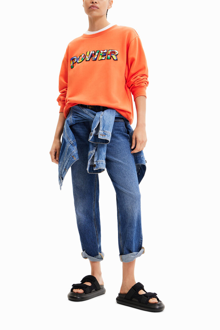 Sweat-shirt patch "Power" | Desigual