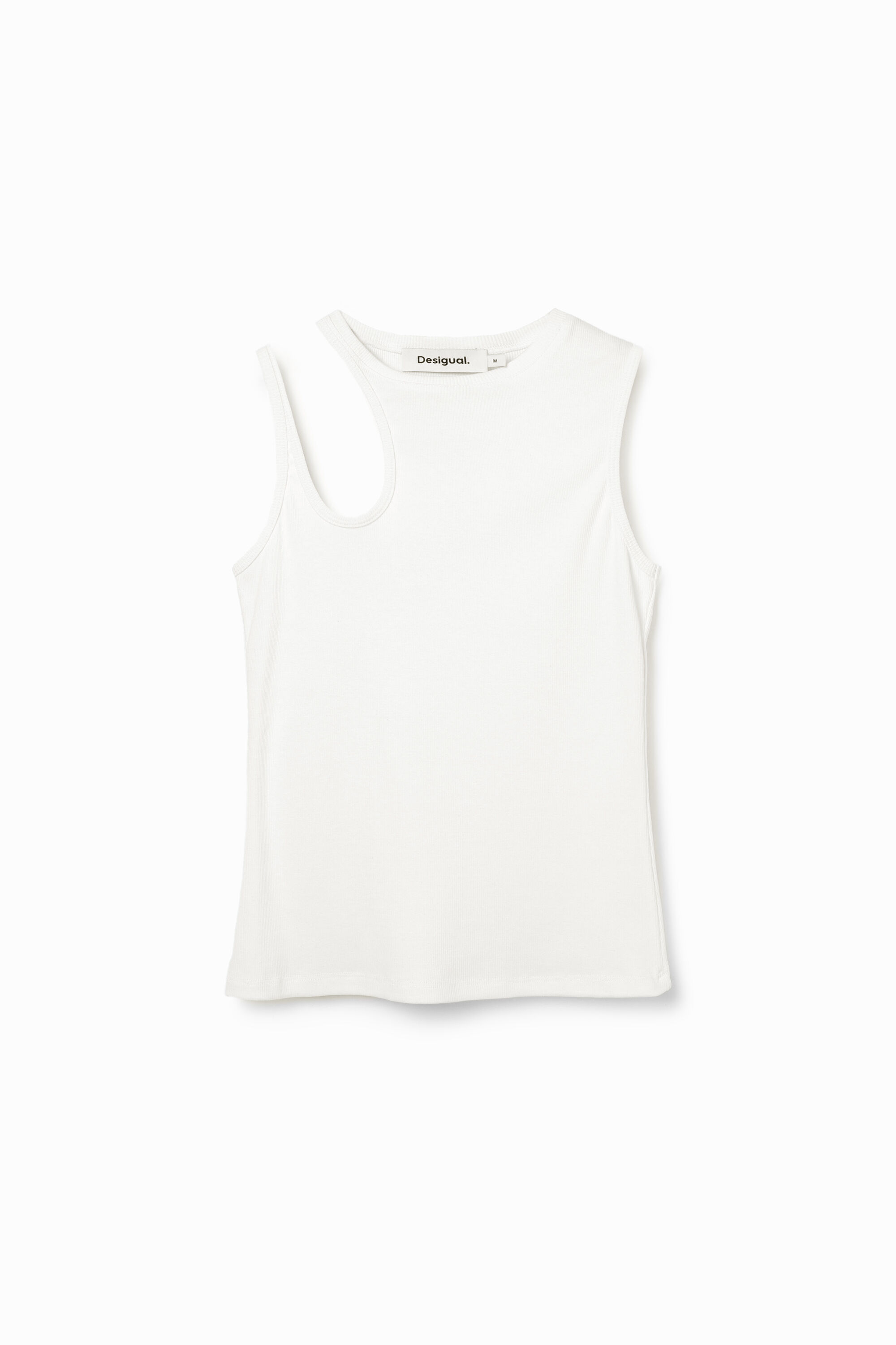 Camiseta canalé cut-out