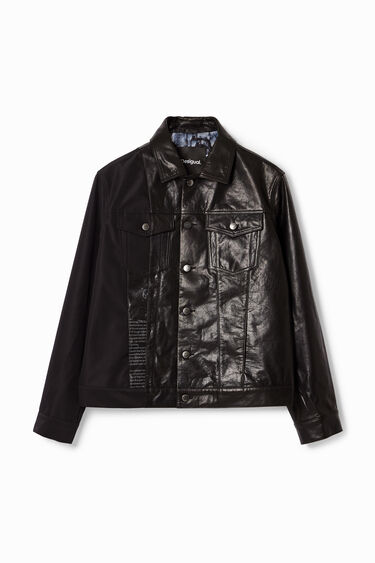 Leather trucker jacket | Desigual