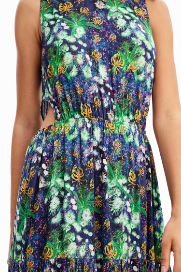 Vestido largo cut-out naturaleza | Desigual