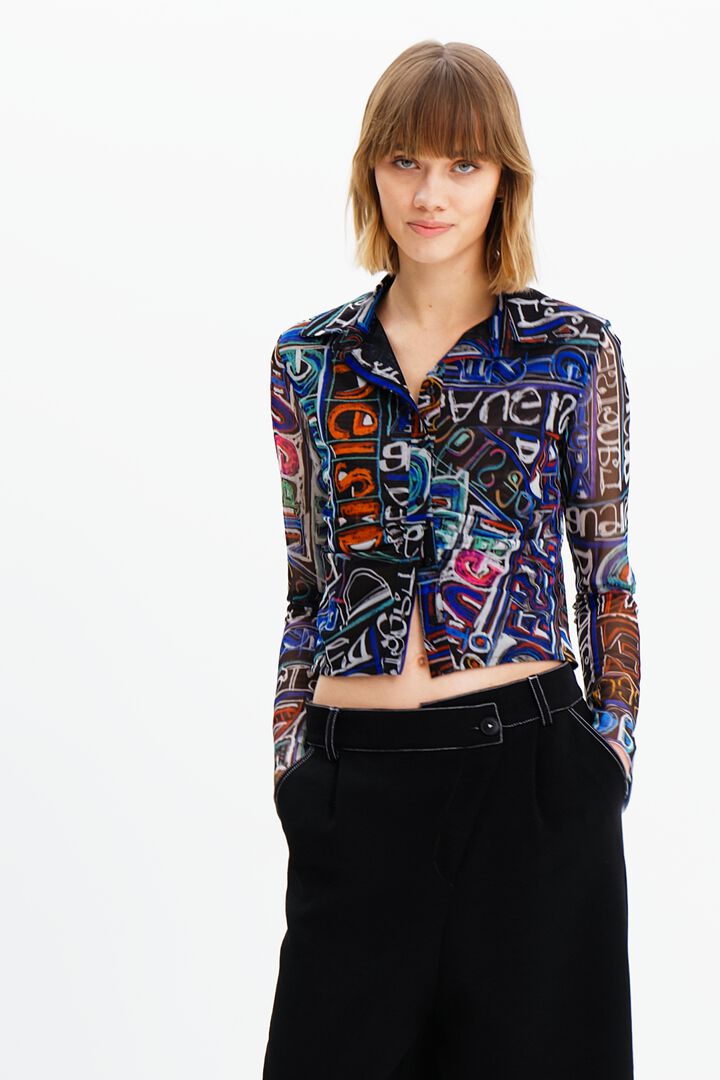 Camisa slim curta tul | Desigual