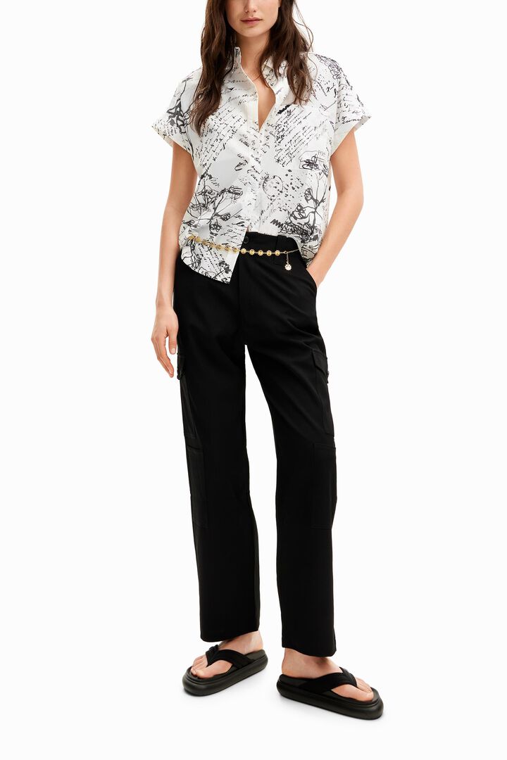 Short-sleeved shirt with texts. | Desigual