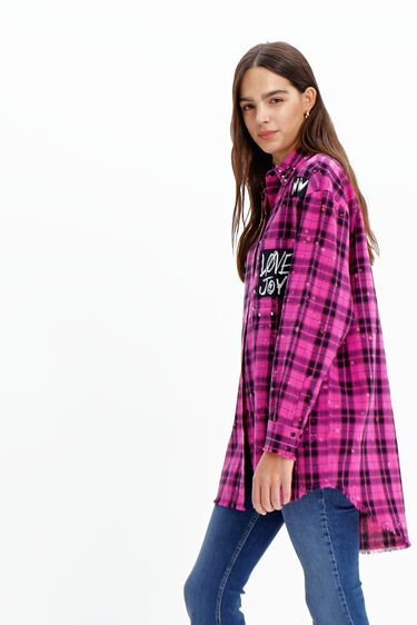 Oversize plaid shirt | Desigual