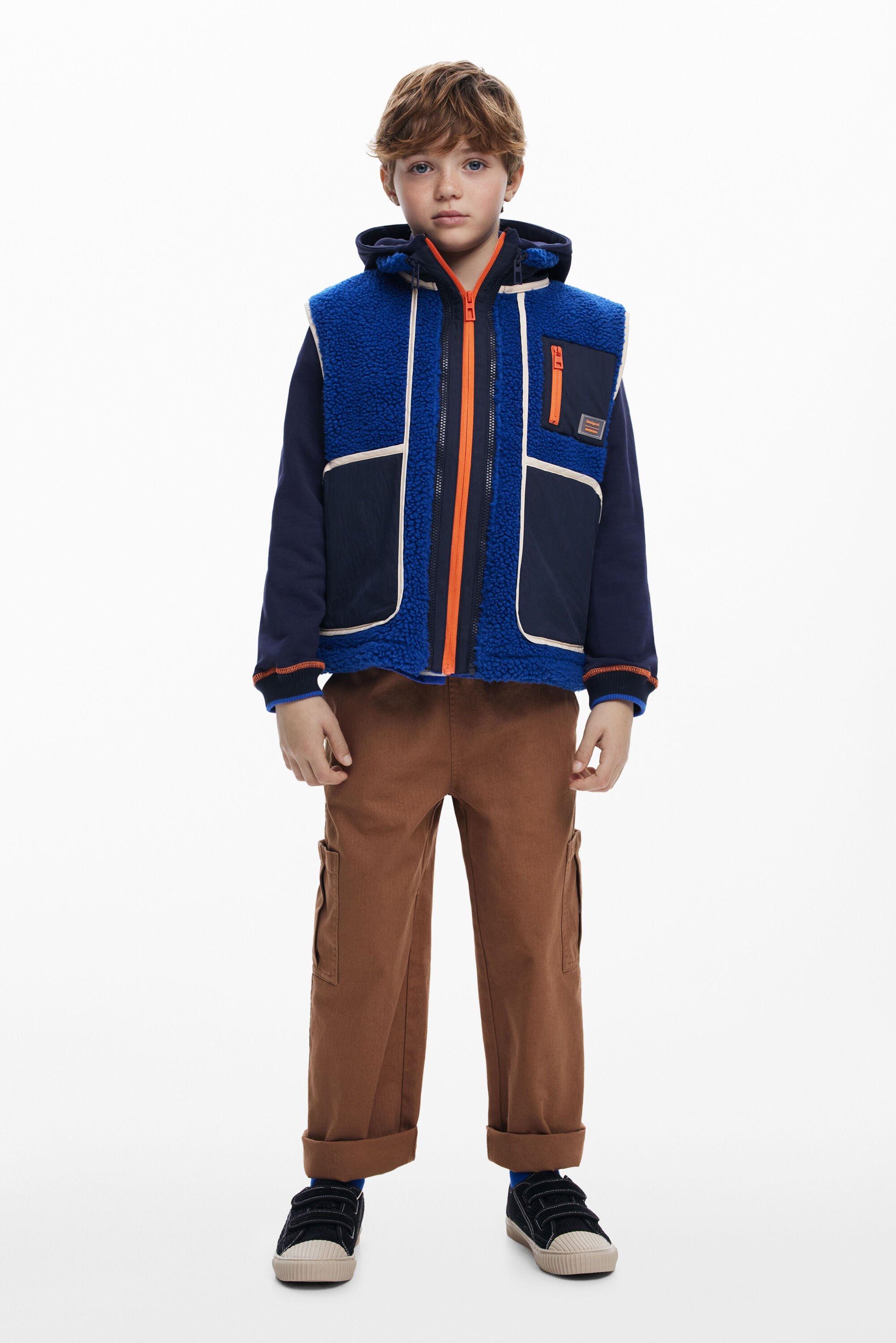 Abnehmbare Jacke mit Teddyfutter
