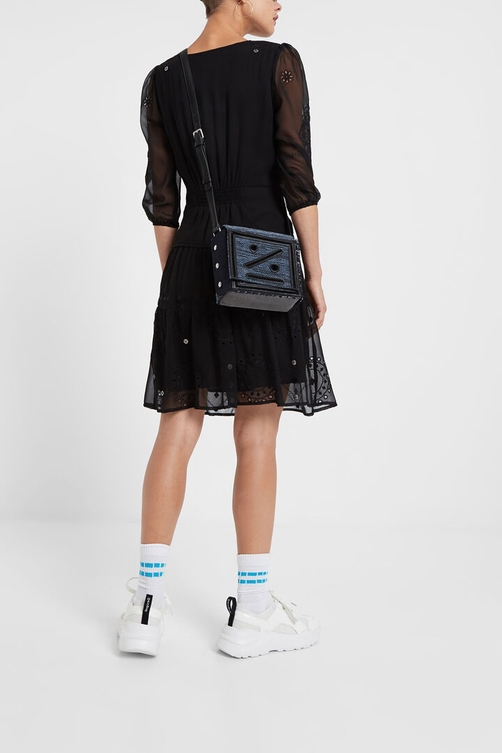 Petit sac carré visage robot | Desigual