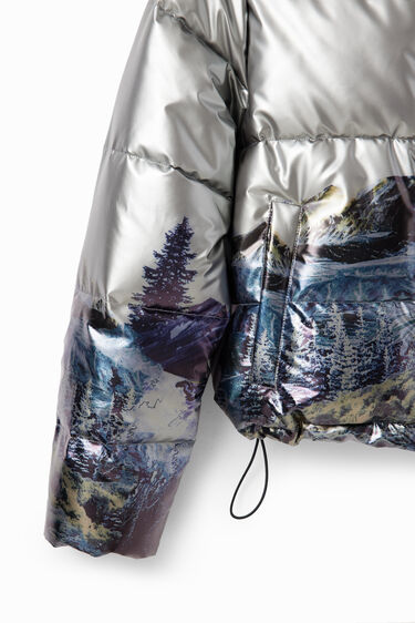 Short padded metallic jacket | Desigual