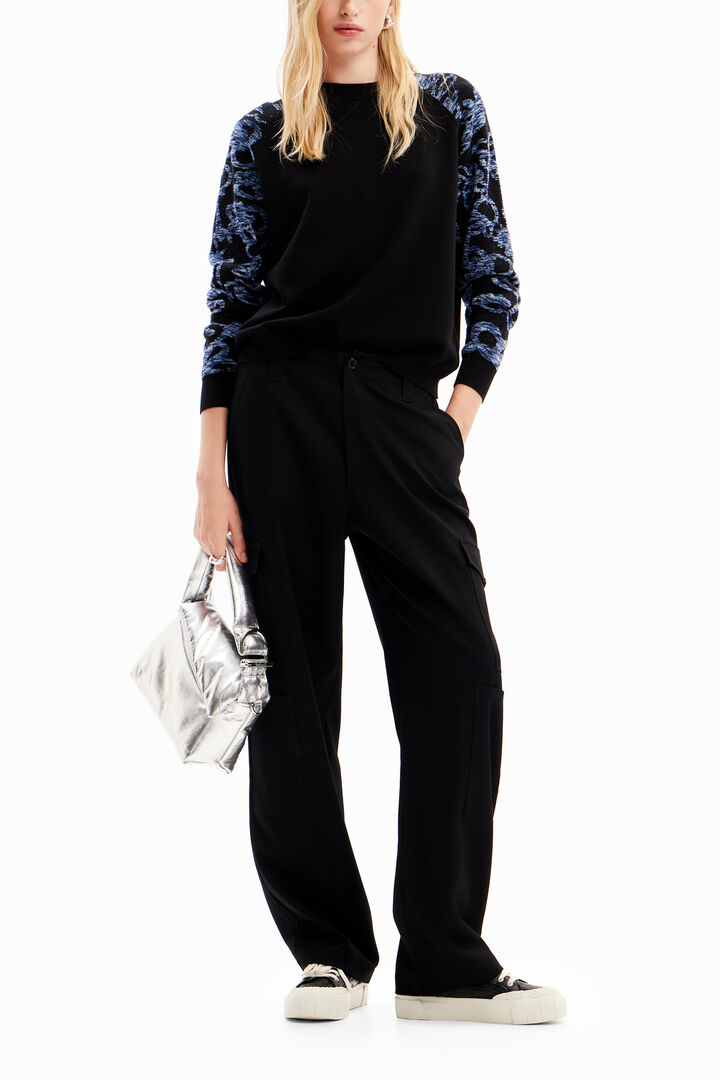 Floral print sleeve pullover | Desigual