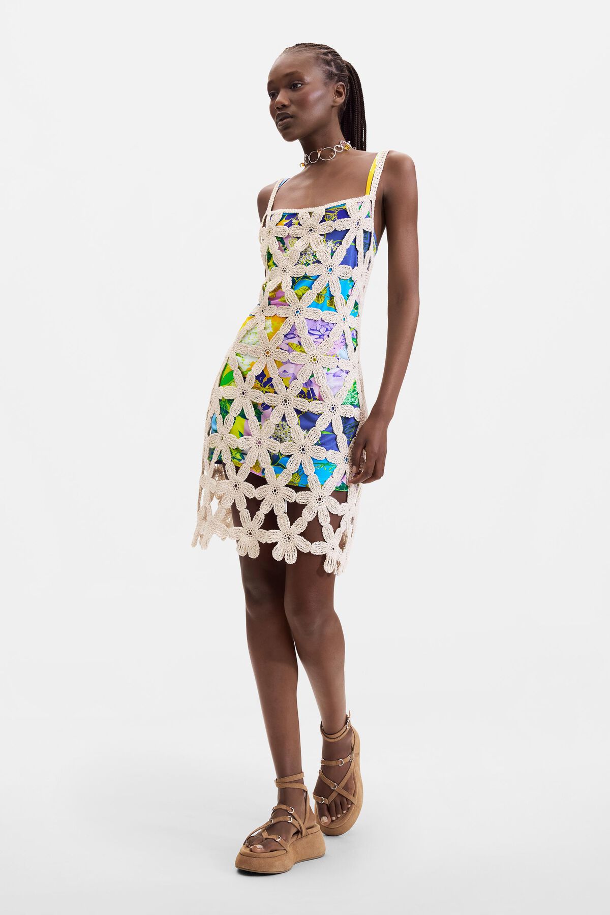 sleeveless crochet dress Desigual, White dress, Cotton, White, L summer crochet dress ASTR the Label Cathia plus size white dress making it a perfect Color:Green Long Sleeves