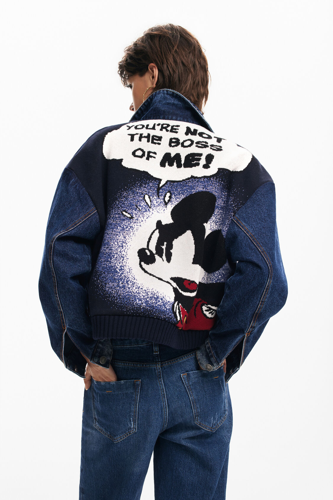 ミッキーのステッチ入りトラッカージャケット 女性用 I Desigual.com