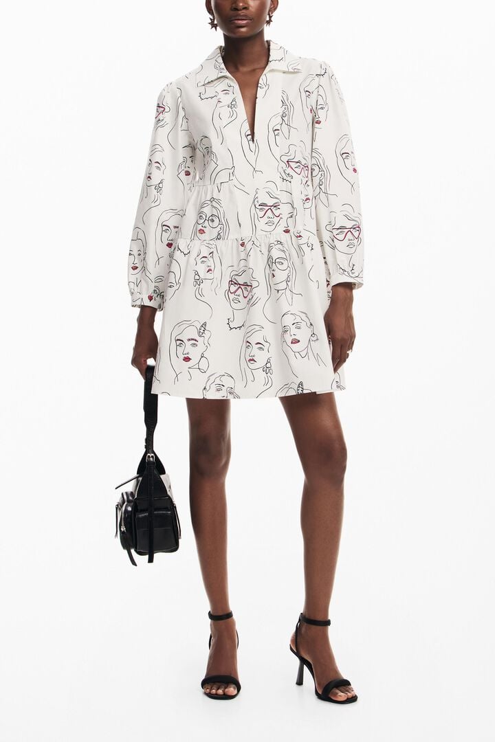 Vestido mini caras | Desigual