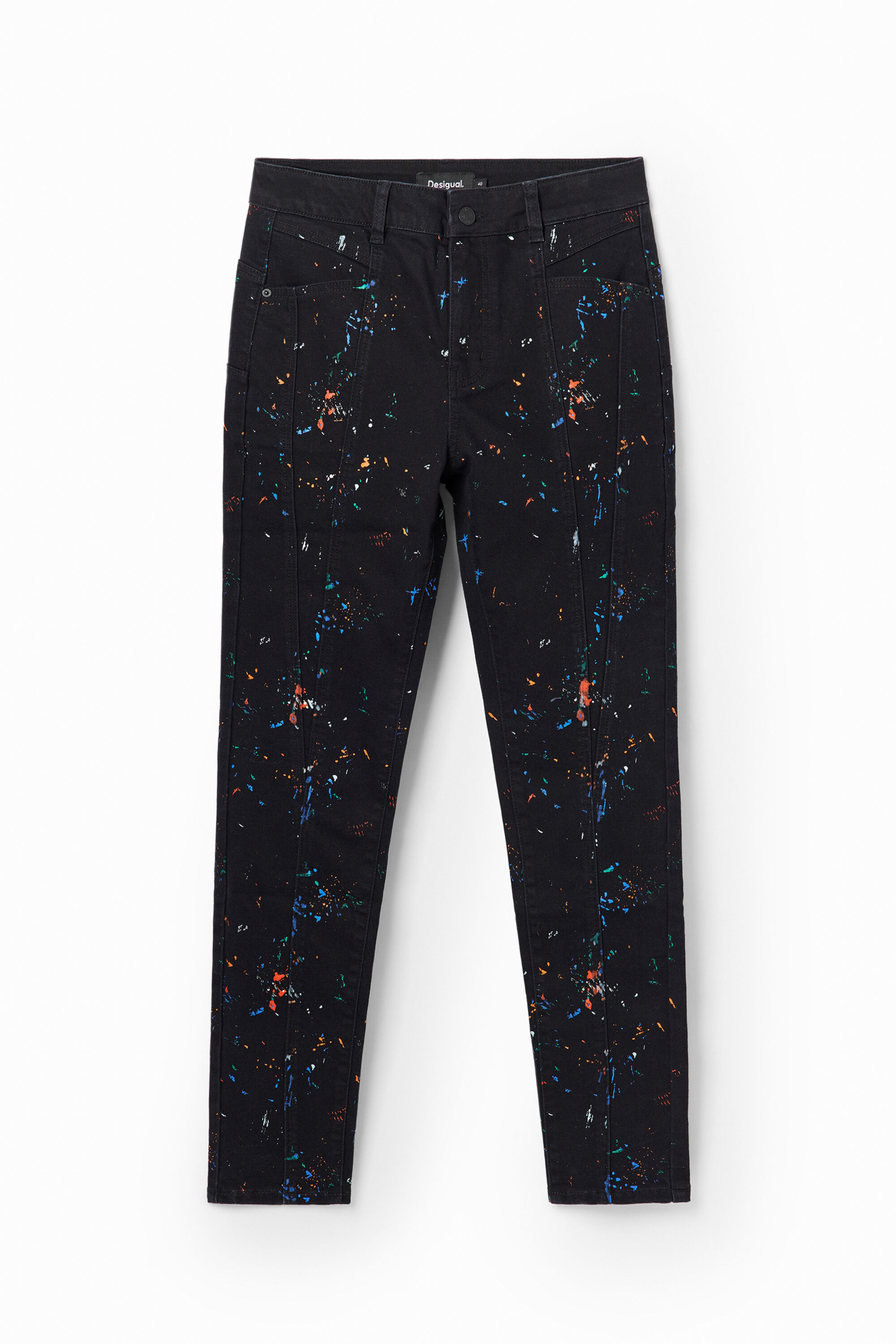 Bemalte Skinny Jeans Push-up