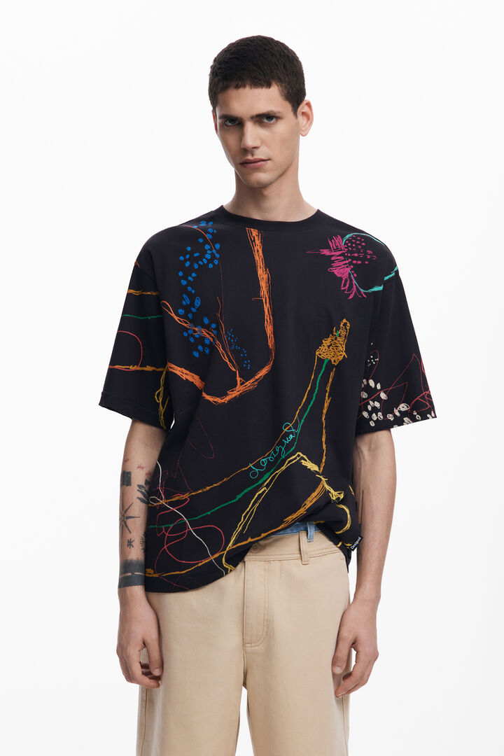 イラスト付き半袖Tシャツ