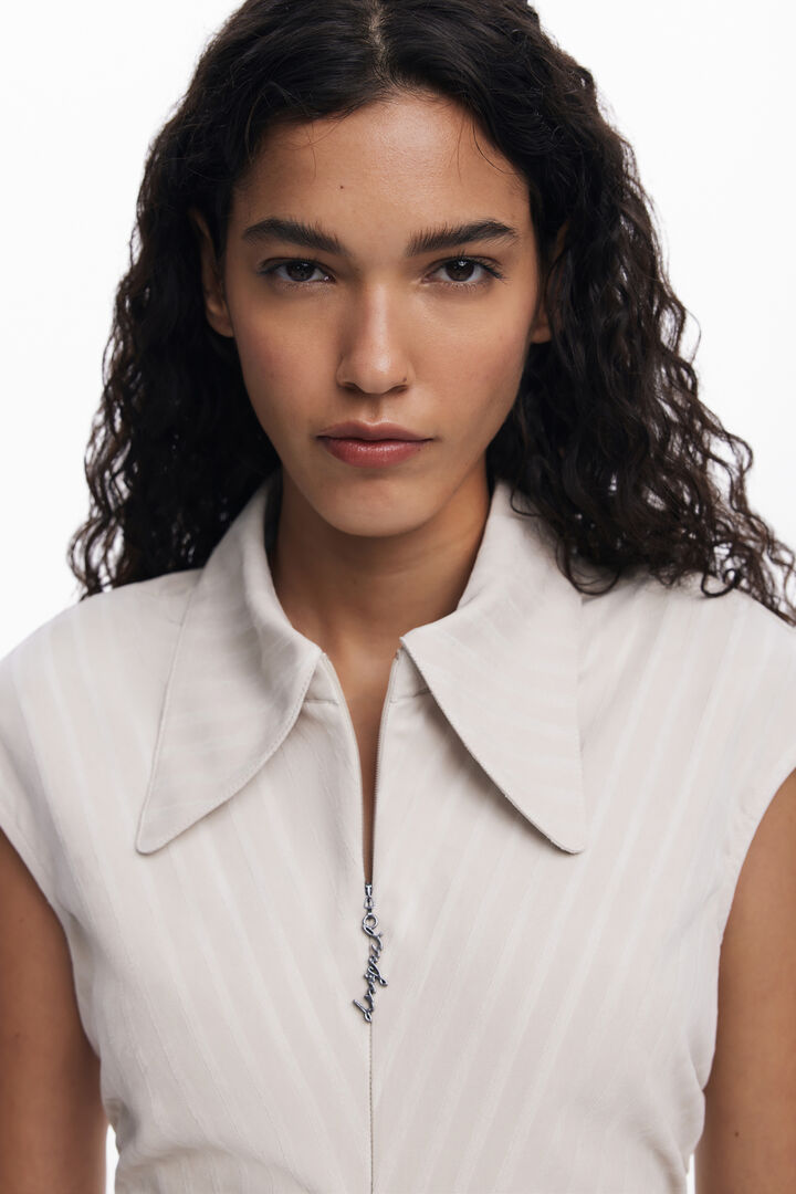 Vestit ajustat de ratlles màniga curta | Desigual