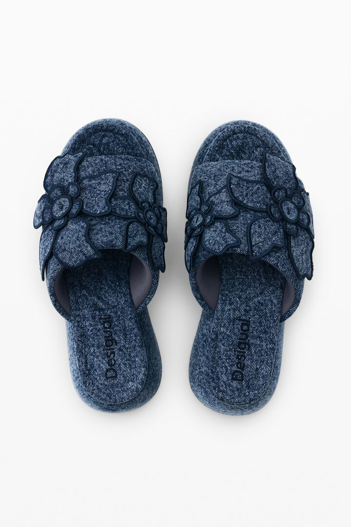 Sandale plateforme denim