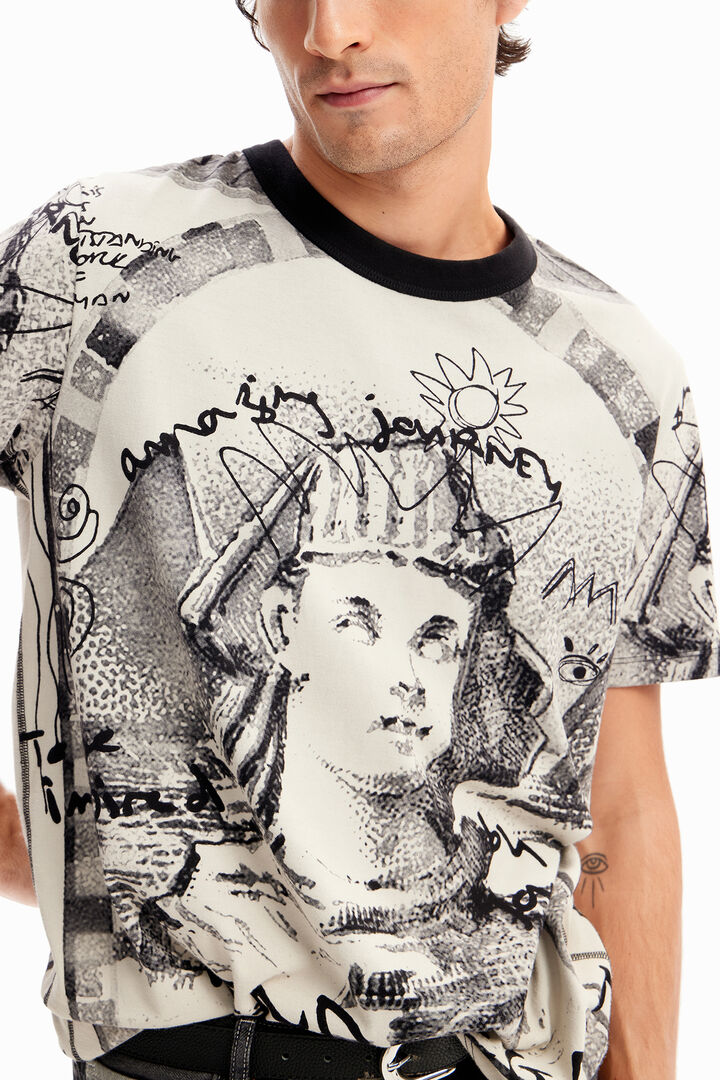 Camiseta esfinge contraste | Desigual