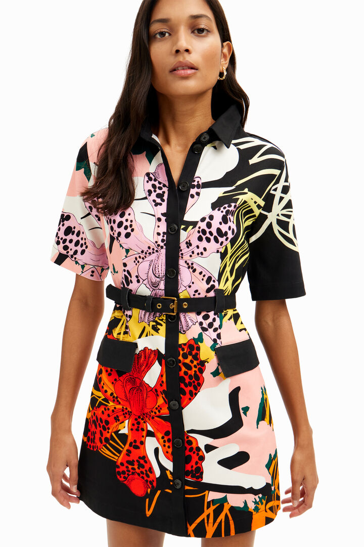 M. Christian Lacroix short orchid shirt dress | Desigual