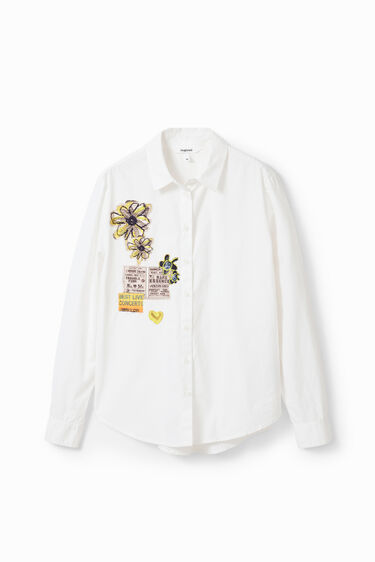 Newspaper patch shirt | Desigual