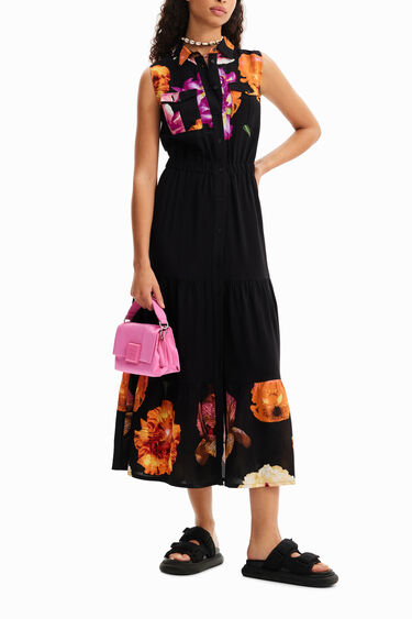 M. Christian Lacroix long floral shirt dress | Desigual
