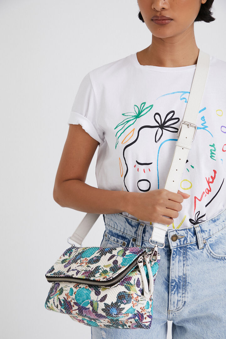 Floral braided sling bag | Desigual