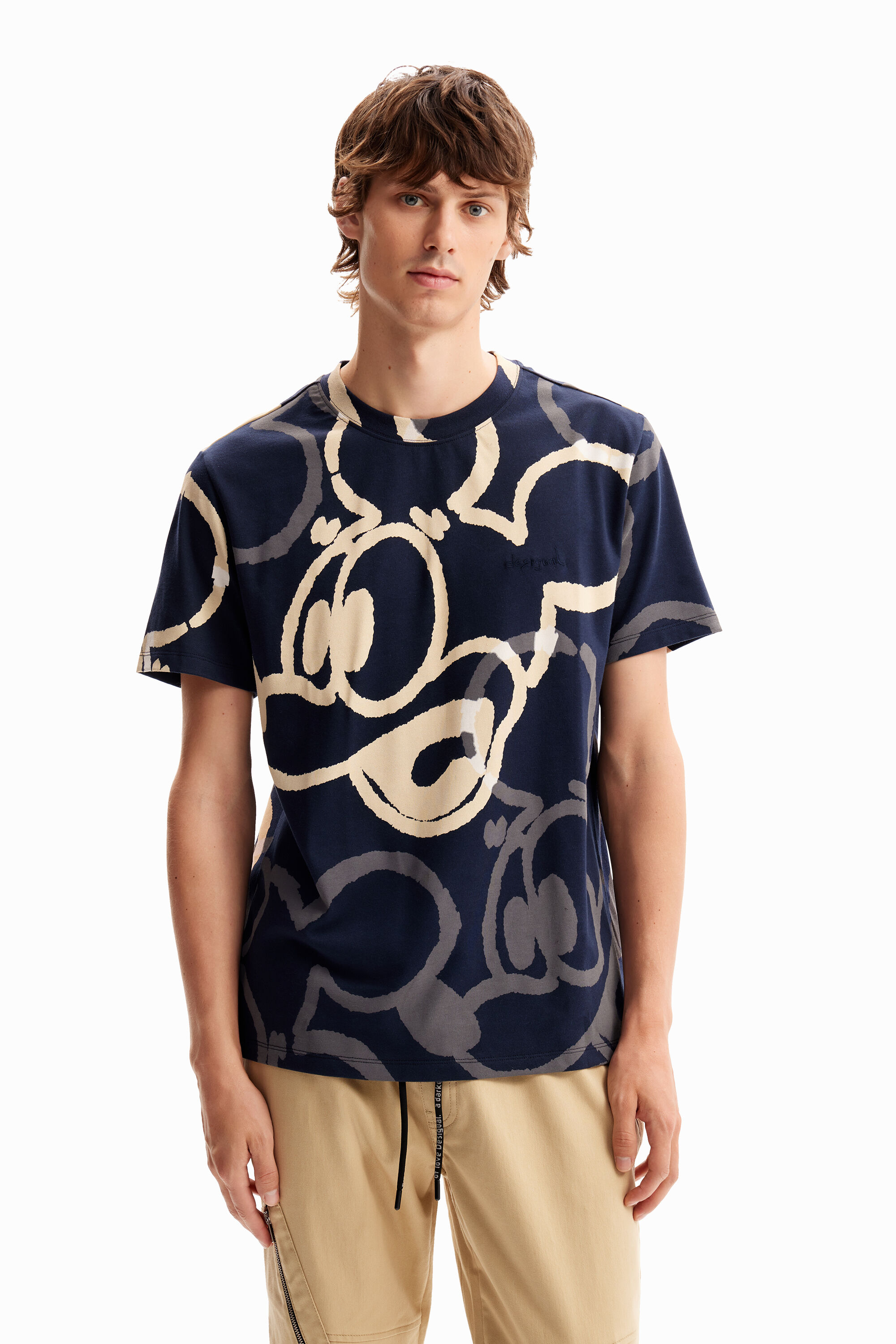 Desigual Arty Mickey Mouse T-shirt In Blue